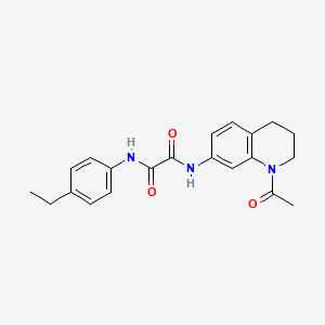 molecular formula C21H23N3O3 B2941034 N-(1-acetyl-1,2,3,4-tetrahydroquinolin-7-yl)-N'-(4-ethylphenyl)ethanediamide CAS No. 898439-78-6