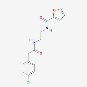 molecular formula C15H15ClN2O3 B294106 N-(2-{[2-(4-chlorophenyl)acetyl]amino}ethyl)-2-furamide 