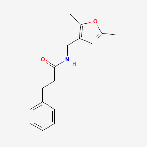 molecular formula C16H19NO2 B2941075 N-[(2,5-dimethylfuran-3-yl)methyl]-3-phenylpropanamide CAS No. 1351642-05-1