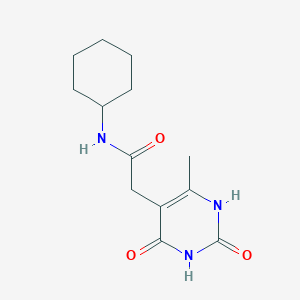 molecular formula C13H19N3O3 B2941116 N-cyclohexyl-2-(6-methyl-2,4-dioxo-1,2,3,4-tetrahydropyrimidin-5-yl)acetamide CAS No. 1170062-50-6