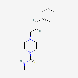 molecular formula C15H21N3S B2941144 N-methyl-4-[(2E)-3-phenylprop-2-en-1-yl]piperazine-1-carbothioamide CAS No. 455294-88-9