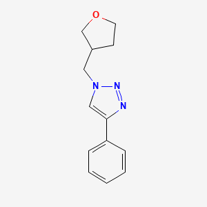 molecular formula C13H15N3O B2941151 1-[(oxolan-3-yl)methyl]-4-phenyl-1H-1,2,3-triazole CAS No. 2034299-14-2