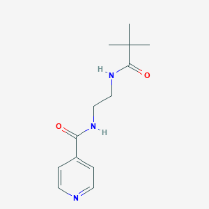molecular formula C13H19N3O2 B294117 N-{2-[(2,2-dimethylpropanoyl)amino]ethyl}isonicotinamide 