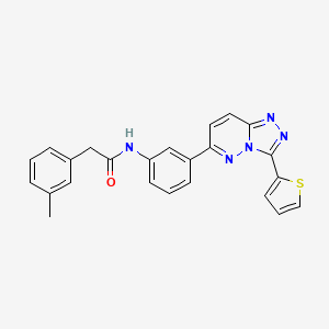 B2941181 N-(3-(3-(thiophen-2-yl)-[1,2,4]triazolo[4,3-b]pyridazin-6-yl)phenyl)-2-(m-tolyl)acetamide CAS No. 891126-60-6