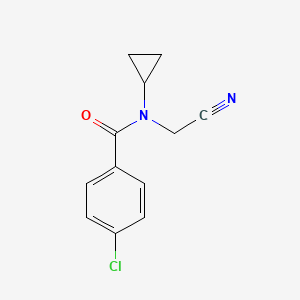 molecular formula C12H11ClN2O B2941186 4-chloro-N-(cyanomethyl)-N-cyclopropylbenzamide CAS No. 1252267-82-5