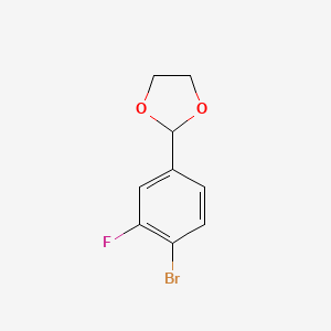 molecular formula C9H8BrFO2 B2941190 2-(4-Bromo-3-fluorophenyl)-1,3-dioxolane CAS No. 940314-56-7