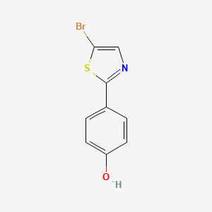 molecular formula C9H6BrNOS B2941196 4-(5-Bromo-1,3-thiazol-2-yl)phenol CAS No. 1163703-60-3