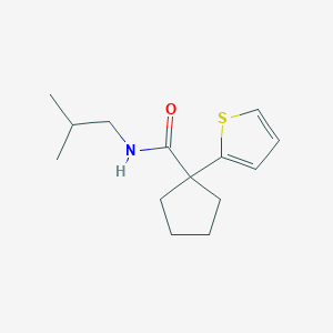 molecular formula C14H21NOS B2941199 N-isobutyl-1-(thiophen-2-yl)cyclopentanecarboxamide CAS No. 1049554-61-1