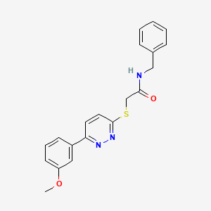 molecular formula C20H19N3O2S B2941231 N-benzyl-2-((6-(3-methoxyphenyl)pyridazin-3-yl)thio)acetamide CAS No. 872695-23-3