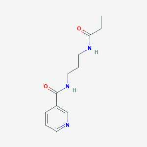 molecular formula C12H17N3O2 B294124 N-[3-(propionylamino)propyl]nicotinamide 