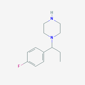 molecular formula C13H19FN2 B2941247 1-[1-(4-Fluorophenyl)propyl]piperazine CAS No. 516447-25-9