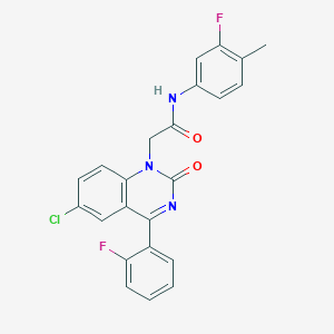 molecular formula C23H16ClF2N3O2 B2941255 2-[6-chloro-4-(2-fluorophenyl)-2-oxo-1,2-dihydroquinazolin-1-yl]-N-(3-fluoro-4-methylphenyl)acetamide CAS No. 932321-44-3