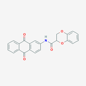 molecular formula C23H15NO5 B2941259 N-(9,10-dioxo-9,10-dihydroanthracen-2-yl)-2,3-dihydro-1,4-benzodioxine-2-carboxamide CAS No. 681169-99-3