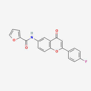 molecular formula C20H12FNO4 B2941263 N-(2-(4-fluorophenyl)-4-oxo-4H-chromen-6-yl)furan-2-carboxamide CAS No. 921784-81-8