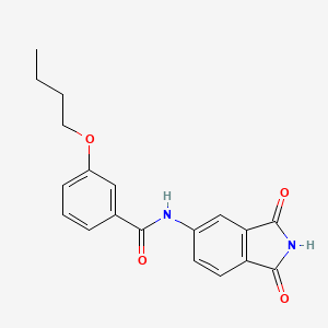 molecular formula C19H18N2O4 B2941272 3-butoxy-N-(1,3-dioxoisoindolin-5-yl)benzamide CAS No. 683235-76-9