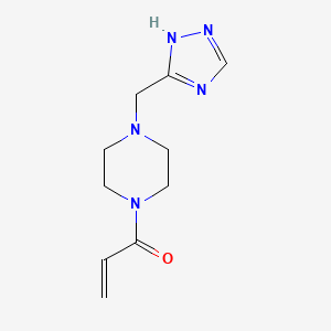 molecular formula C10H15N5O B2941276 1-[4-(1H-1,2,4-Triazol-5-ylmethyl)piperazin-1-yl]prop-2-en-1-one CAS No. 2361638-41-5