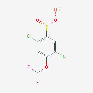 molecular formula C7H3Cl2F2LiO3S B2941277 lithium(1+)ion2,5-dichloro-4-(difluoromethoxy)benzene-1-sulfinate CAS No. 2460751-14-6