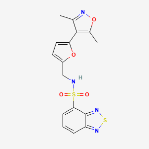 molecular formula C16H14N4O4S2 B2941284 N-{[5-(3,5-dimethyl-1,2-oxazol-4-yl)furan-2-yl]methyl}-2,1,3-benzothiadiazole-4-sulfonamide CAS No. 2415455-67-1