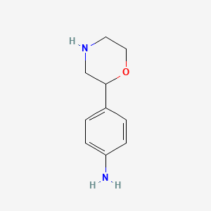 molecular formula C10H14N2O B2941298 4-(Morpholin-2-yl)aniline CAS No. 1284221-31-3