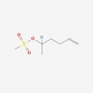 molecular formula C7H16O4S B2941356 Hex-5-en-2-yl methanesulfonate CAS No. 89122-07-6