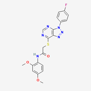 molecular formula C20H17FN6O3S B2941370 N-(2,4-dimethoxyphenyl)-2-((3-(4-fluorophenyl)-3H-[1,2,3]triazolo[4,5-d]pyrimidin-7-yl)thio)acetamide CAS No. 863460-10-0