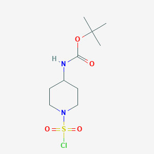 molecular formula C10H19ClN2O4S B2941371 tert-butyl N-(1-chlorosulfonylpiperidin-4-yl)carbamate CAS No. 1959618-01-9