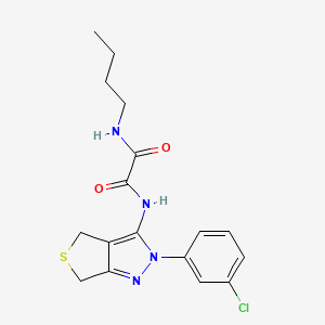 molecular formula C17H19ClN4O2S B2941402 N-butyl-N'-[2-(3-chlorophenyl)-2H,4H,6H-thieno[3,4-c]pyrazol-3-yl]ethanediamide CAS No. 900010-56-2