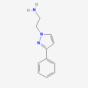 molecular formula C11H13N3 B2941413 2-(3-Phenyl-pyrazol-1-yl)-ethylamine CAS No. 1006468-98-9; 1197237-20-9; 7728-75-8