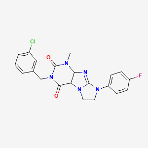 3-[(3-chlorophenyl)methyl]-8-(4-fluorophenyl)-1-methyl-1H,2H,3H,4H,6H,7H,8H-imidazo[1,2-g]purine-2,4-dione