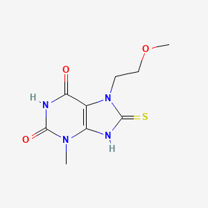 7-(2-Methoxyethyl)-3-methyl-8-sulfanyl-1,3,7-trihydropurine-2,6-dione