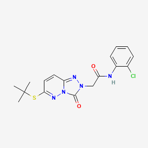 2-(6-(tert-butylthio)-3-oxo-[1,2,4]triazolo[4,3-b]pyridazin-2(3H)-yl)-N-(2-chlorophenyl)acetamide