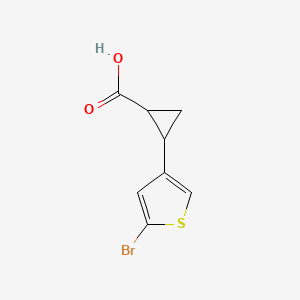 2-(5-Bromothiophen-3-yl)cyclopropane-1-carboxylic acid