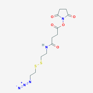 molecular formula C12H17N5O5S2 B2941437 N3-Cystamine-Suc-OSu 
