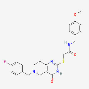 2-{[6-(4-fluorobenzyl)-4-oxo-3,4,5,6,7,8-hexahydropyrido[4,3-d]pyrimidin-2-yl]sulfanyl}-N-(4-methoxybenzyl)acetamide