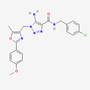 5-amino-N-(4-chlorobenzyl)-1-{[2-(4-methoxyphenyl)-5-methyl-1,3-oxazol-4-yl]methyl}-1H-1,2,3-triazole-4-carboxamide