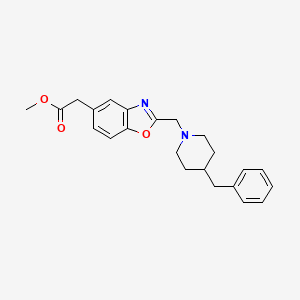 molecular formula C23H26N2O3 B2941445 Methyl 2-{2-[(4-benzylpiperidino)methyl]-1,3-benzoxazol-5-yl}acetate CAS No. 1092345-82-8