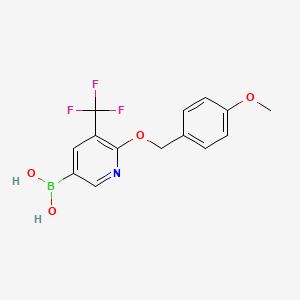 {6-[(4-Methoxyphenyl)methoxy]-5-(trifluoromethyl)pyridin-3-yl}boronic acid