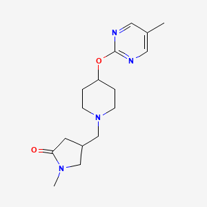 1-Methyl-4-[[4-(5-methylpyrimidin-2-yl)oxypiperidin-1-yl]methyl]pyrrolidin-2-one