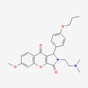 2-(2-(Dimethylamino)ethyl)-6-methoxy-1-(4-propoxyphenyl)-1,2-dihydrochromeno[2,3-c]pyrrole-3,9-dione