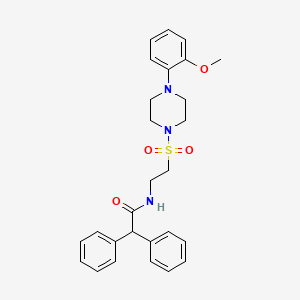 molecular formula C27H31N3O4S B2941474 N-(2-{[4-(2-methoxyphenyl)piperazin-1-yl]sulfonyl}ethyl)-2,2-diphenylacetamide CAS No. 932970-52-0