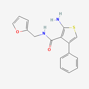 2-amino-N-(furan-2-ylmethyl)-4-phenylthiophene-3-carboxamide