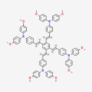 N,N-bis(4-methoxyphenyl)-4-[(E)-2-[2,4,5-tris[(E)-2-[4-(4-methoxy-N-(4-methoxyphenyl)anilino)phenyl]ethenyl]phenyl]ethenyl]aniline