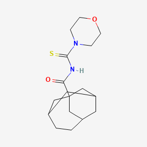 N-(morpholin-4-ylcarbonothioyl)tricyclo[4.3.1.1~3,8~]undecane-1-carboxamide