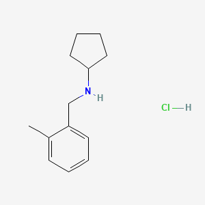 molecular formula C13H20ClN B2941529 N-(2-Methylbenzyl)cyclopentanamine hydrochloride CAS No. 108157-27-3; 52505-11-0