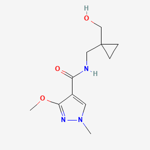 B2941560 N-((1-(hydroxymethyl)cyclopropyl)methyl)-3-methoxy-1-methyl-1H-pyrazole-4-carboxamide CAS No. 1257553-56-2