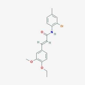 molecular formula C19H20BrNO3 B2941576 (2E)-N-(2-bromo-4-methylphenyl)-3-(4-ethoxy-3-methoxyphenyl)prop-2-enamide CAS No. 300771-11-3