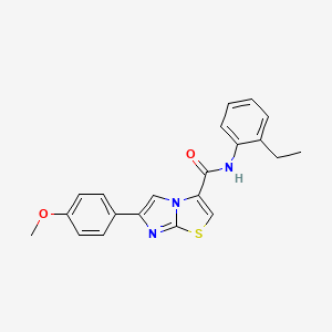 molecular formula C21H19N3O2S B2941577 N-(2-ethylphenyl)-6-(4-methoxyphenyl)imidazo[2,1-b][1,3]thiazole-3-carboxamide CAS No. 1021260-42-3