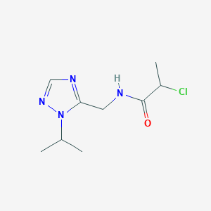2-Chloro-N-[(2-propan-2-yl-1,2,4-triazol-3-yl)methyl]propanamide