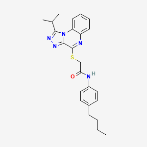 molecular formula C24H27N5OS B2941610 N-(4-butylphenyl)-2-{[1-(propan-2-yl)-[1,2,4]triazolo[4,3-a]quinoxalin-4-yl]sulfanyl}acetamide CAS No. 1251559-98-4