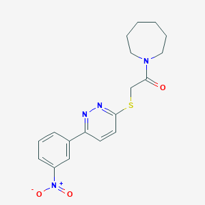 1-(Azepan-1-yl)-2-[6-(3-nitrophenyl)pyridazin-3-yl]sulfanylethanone